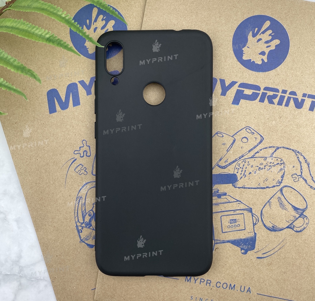 Чохол силіконовий для Xiaomi Redmi Note 7 чорний (5279) - фото 1 - Чохли для УФ друку