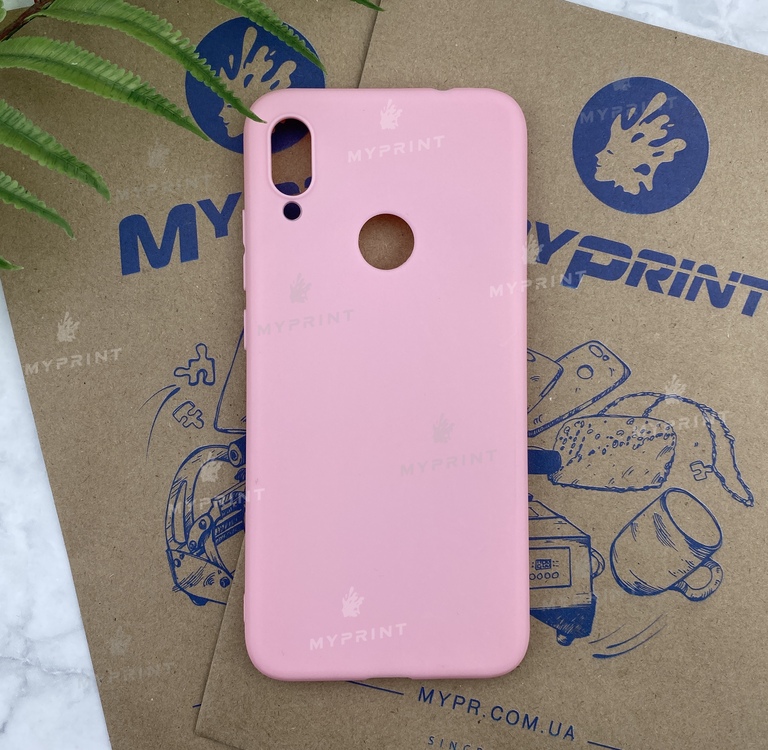 Чохол силіконовий для Xiaomi Redmi Note 7 рожевий (5280)  Чохол силіконовий для Xiaomi Redmi Note 7 рожевий (5280)
