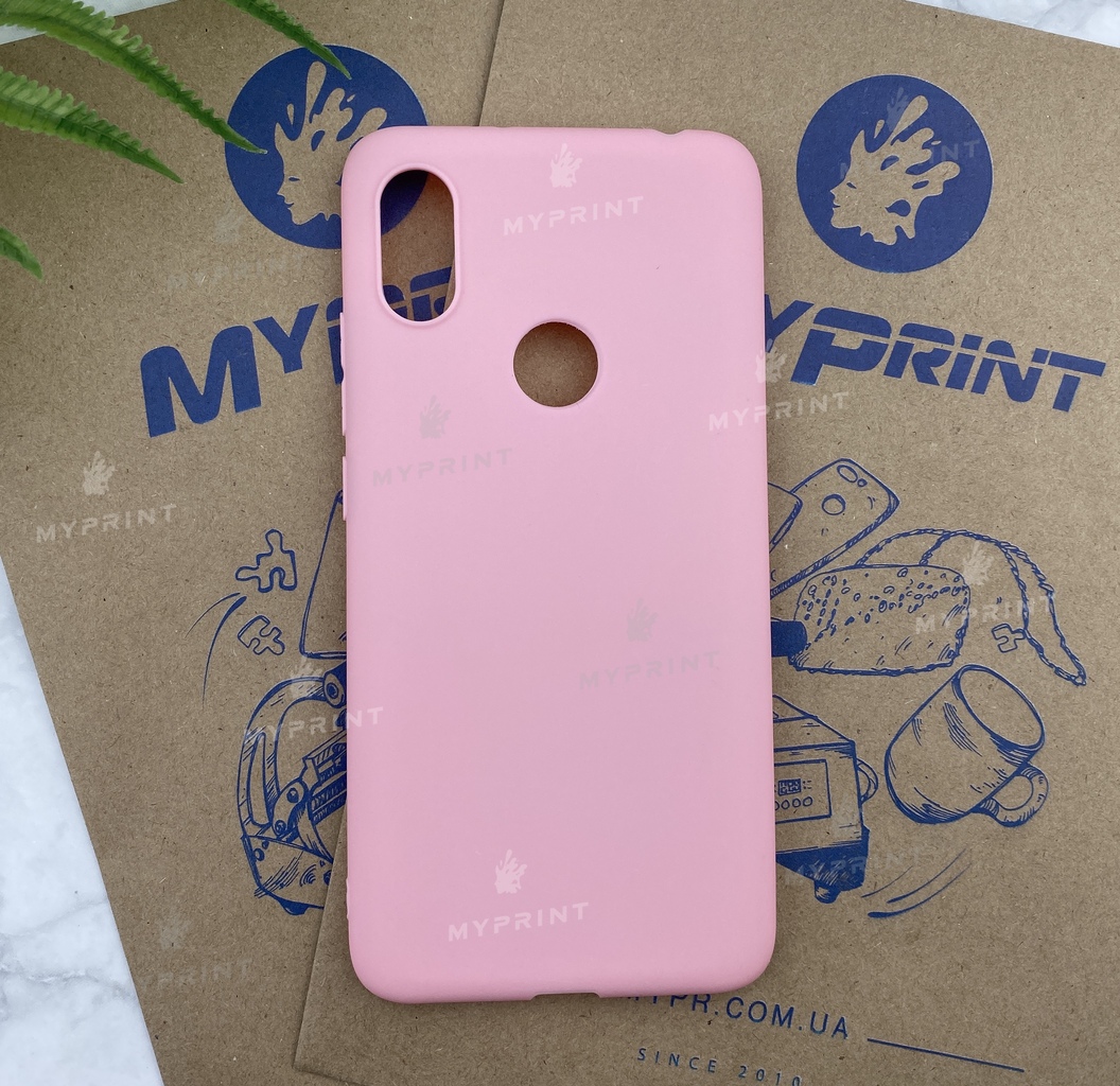 Silicone cover for Xiaomi Redmi S2 pink (5284) - фото 1 Silicone cover for Xiaomi Redmi S2 pink (5284) - фото 1 - Covers for UV printing