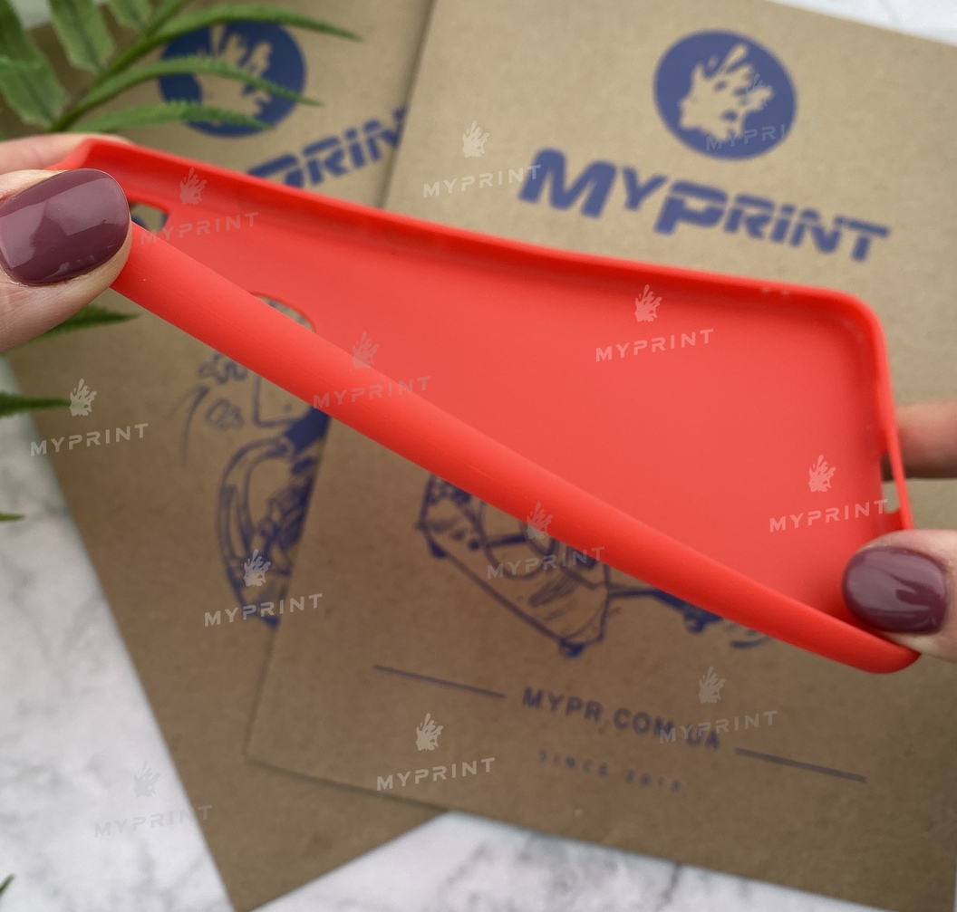 Чохол силіконовий для Xiaomi MI8 Lite червоний (5194) - фото 3 - Чохли для УФ друку