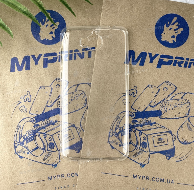 Transparent silicone case for Huawei Y5 (2017). (4635) 