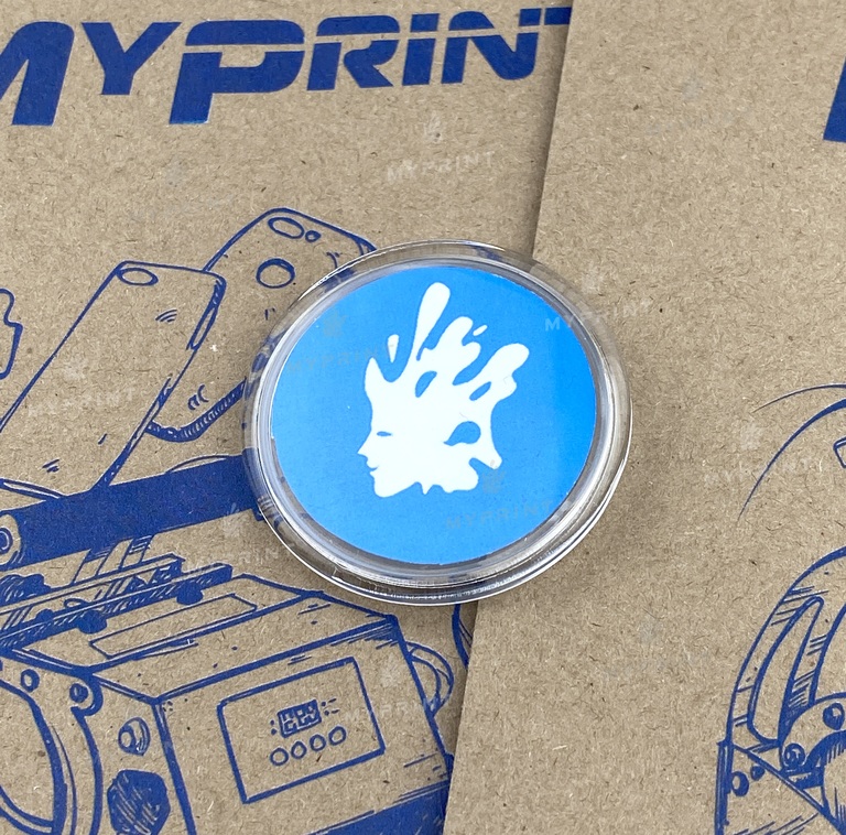 The blank for the acrylic badge is round 45 mm (6034)  The blank for the acrylic badge is round 45 mm (6034)