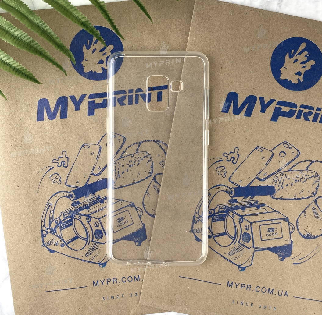Чохол силіконовий для Samsung A8 2018 прозорий (4866) - фото 1 - Чохли для УФ друку