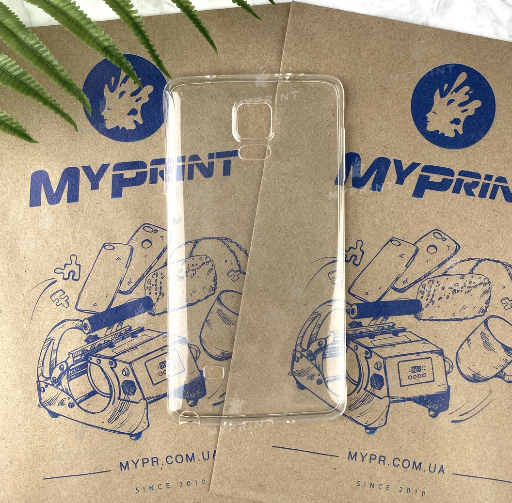 Transparent silicone case for Samsung Note 4 (1978) - фото 1 Transparent silicone case for Samsung Note 4 (1978) - фото 1 - Covers for UV printing