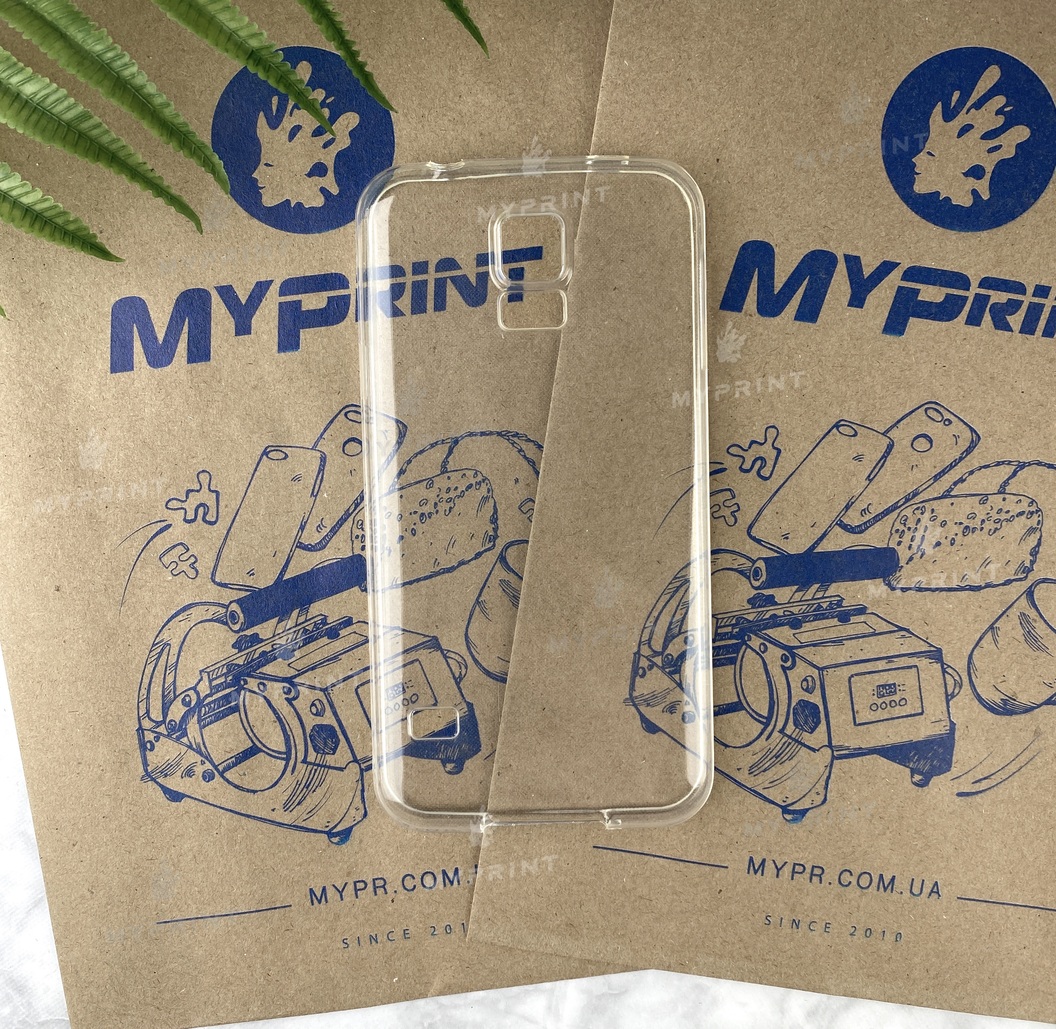 Чохол силіконовий для Samsung S5 прозорий (1990) - фото 1 Чохол силіконовий для Samsung S5 прозорий (1990) - фото 1 - Чохли для УФ друку