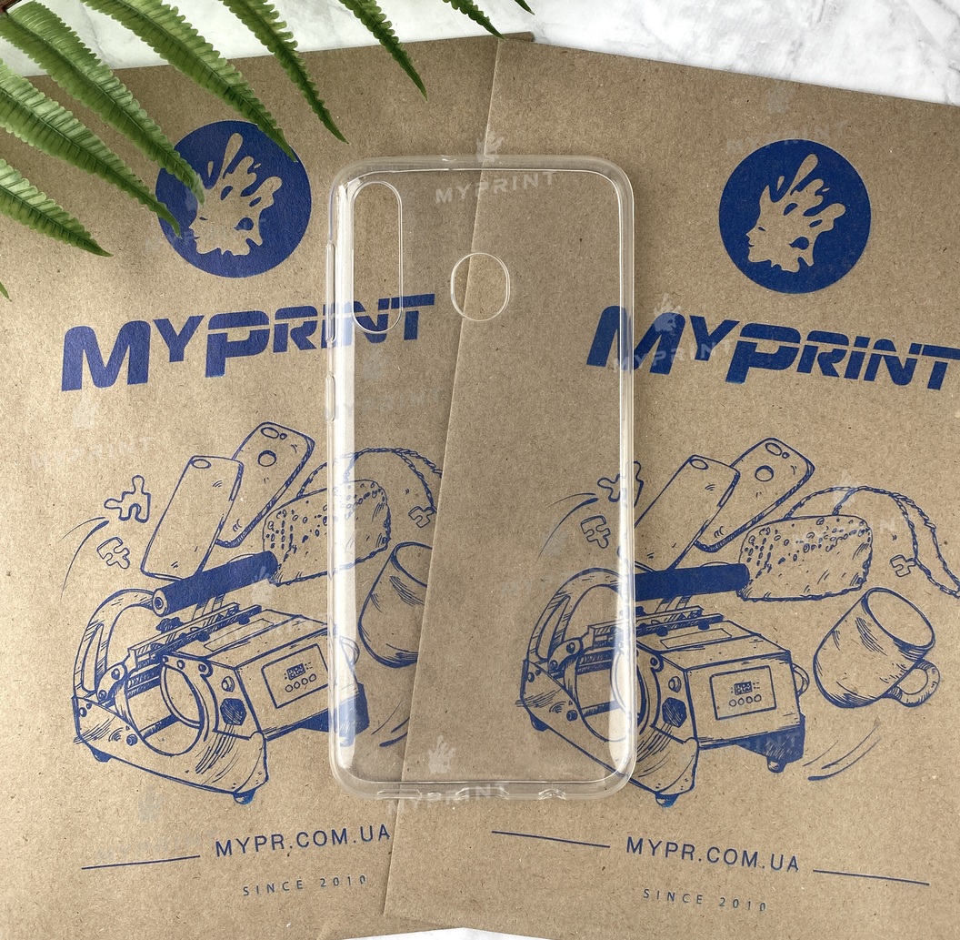 Transparent silicone case for Samsung M30 (4995) - фото 1 Transparent silicone case for Samsung M30 (4995) - фото 1 - Covers for UV printing