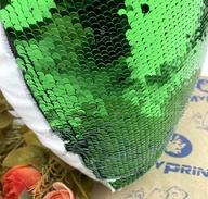 Pillow with sequins for sublimation heart green (5317) - фото 3 Pillow with sequins for sublimation heart green (5317) - фото 3 - Blanks for sublimation