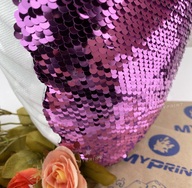 Pillow with sequins for sublimation heart purple (5311) - фото 3 Pillow with sequins for sublimation heart purple (5311) - фото 3 - Blanks for sublimation