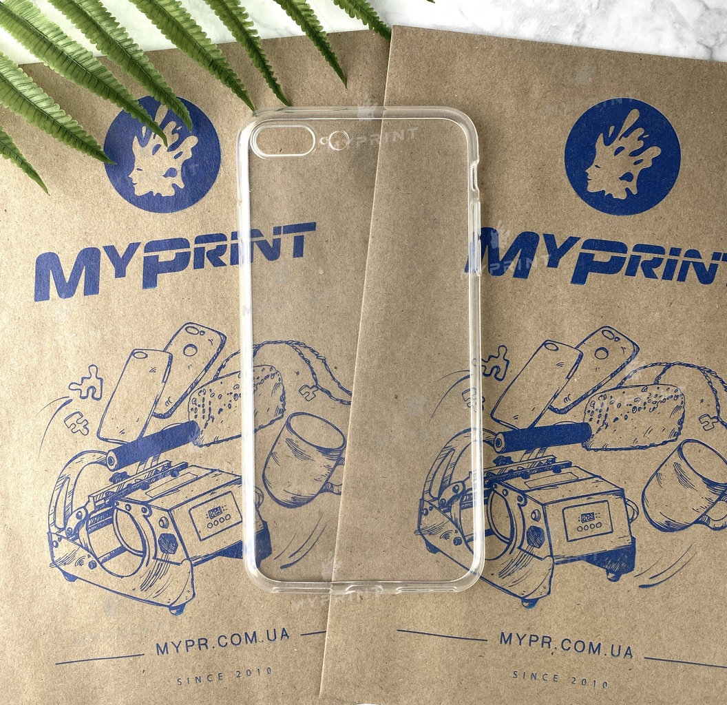 Чохол силіконовий для iPhone 7 PLUS / 8 PLUS прозорий (4482) - фото 1 - Чохли для УФ друку