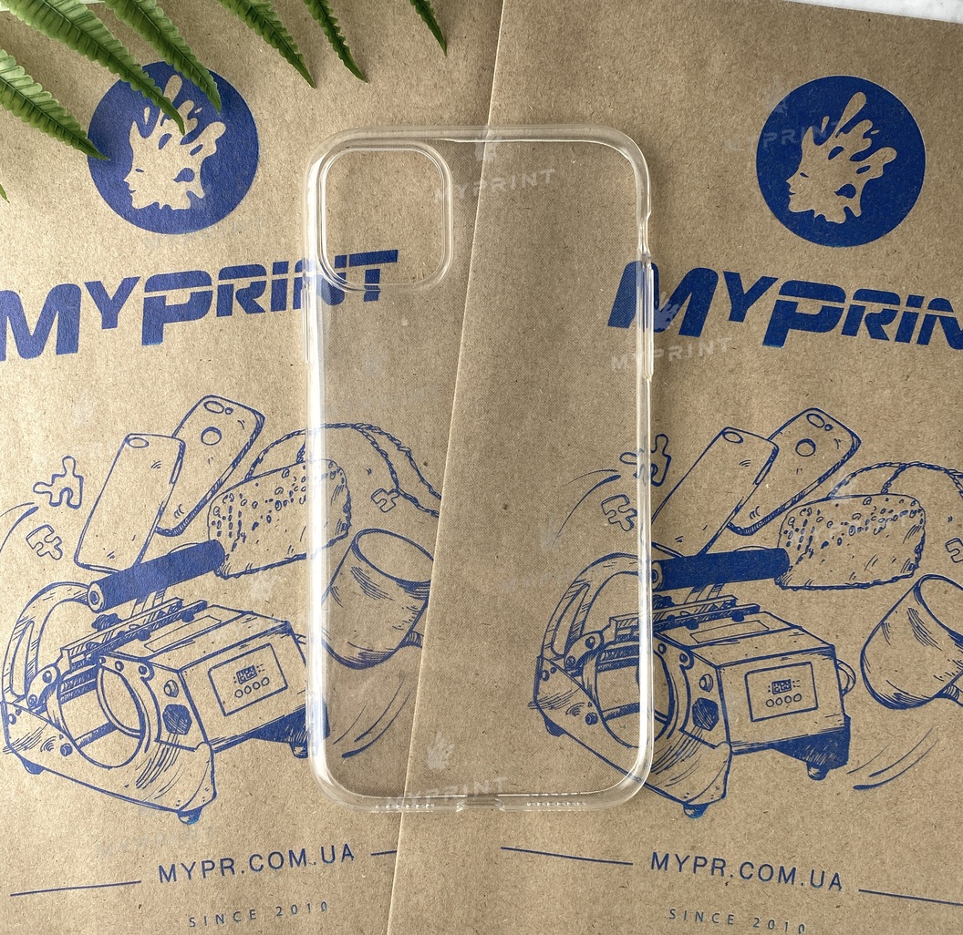 Transparent silicone case for iPhone 11 (5660) - фото 1 Transparent silicone case for iPhone 11 (5660) - фото 1 - Covers for UV printing