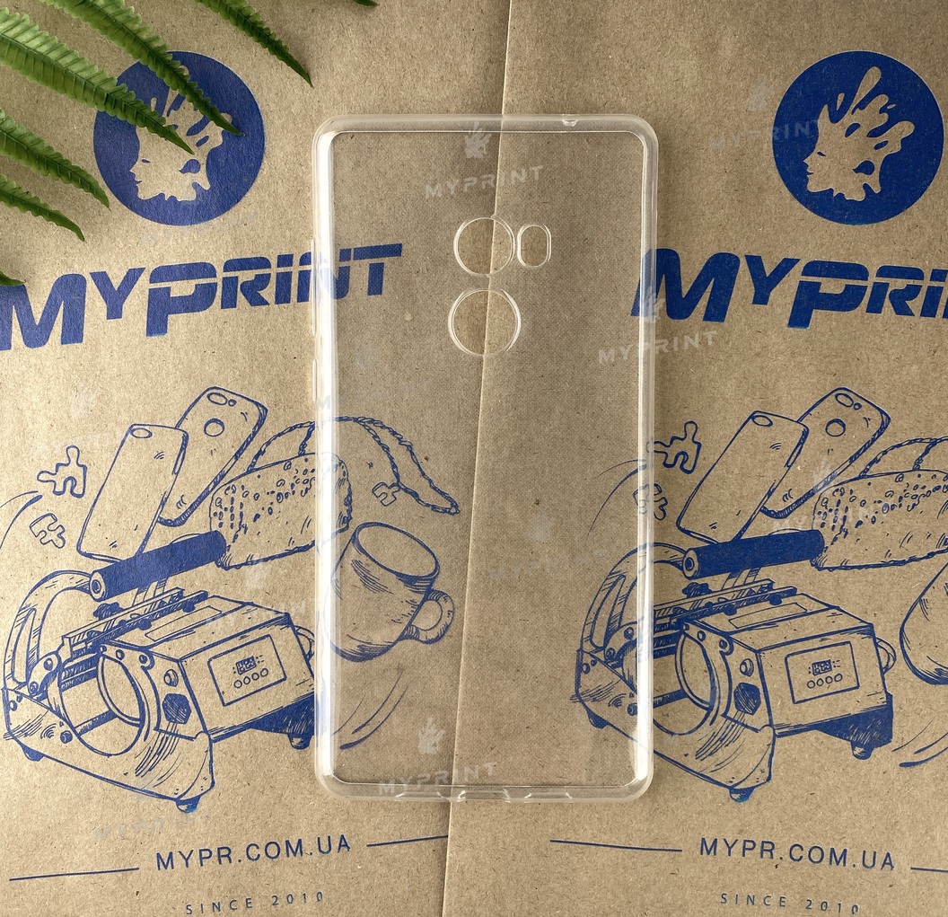 Чохол силіконовий для Xiaomi MI Mix 2 прозорий (5081) - фото 1 - Чохли для УФ друку