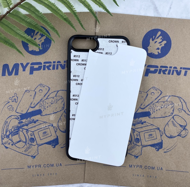 Чехол для сублимации 2D силиконовый (TPU) для iPhone 7 Plus/8 Plus Черный (3627)  Чехол для сублимации 2D силиконовый (TPU) для iPhone 7 Plus/8 Plus Черный (3627)