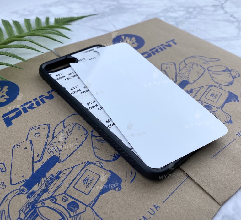 Чехол для сублимации 2D силиконовый (TPU) для iPhone 7 Plus/8 Plus Черный (3627)  Чехол для сублимации 2D силиконовый (TPU) для iPhone 7 Plus/8 Plus Черный (3627)