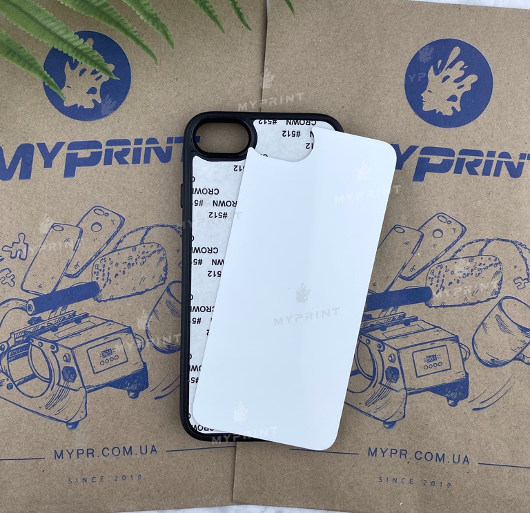 Чехол для сублимации 2D силиконовый (TPU) для iPhone 7/8 Черный (3631)  Чехол для сублимации 2D силиконовый (TPU) для iPhone 7/8 Черный (3631)