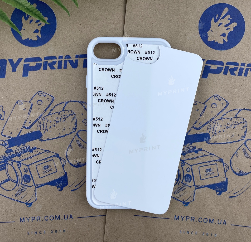 Чохол для сублімації 2D силіконовий (TPU) для iPhone 7/8 Білий (3632) - фото 1 Чохол для сублімації 2D силіконовий (TPU) для iPhone 7/8 Білий (3632) - фото 1 - Заготовки для сублімації