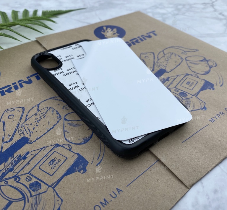 Чохол для сублімації 2D силіконовий (TPU) для iPhone X / XS чорний (4205)  Чохол для сублімації 2D силіконовий (TPU) для iPhone X / XS чорний (4205)