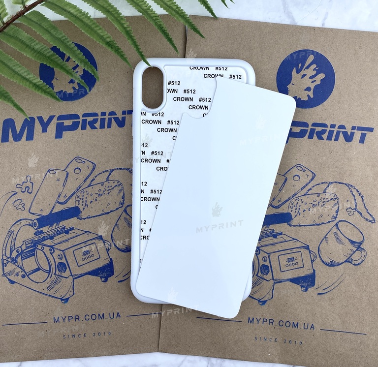 Чехол для сублимации 2D силиконовый (TPU) для iPhone XS Max белый (4390)  Чехол для сублимации 2D силиконовый (TPU) для iPhone XS Max белый (4390)
