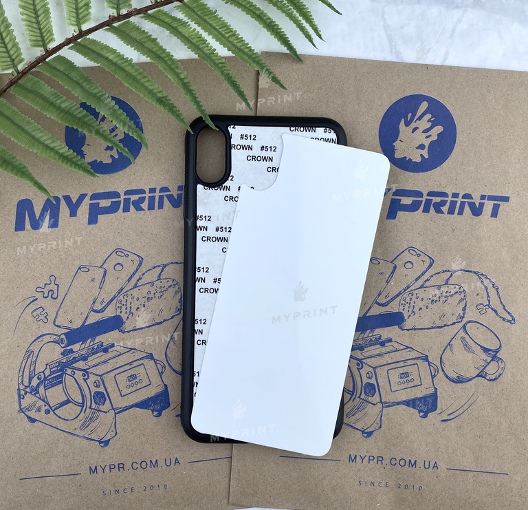 Чехол для сублимации 2D силиконовый (TPU) для iPhone XS Max черный (4392)  Чехол для сублимации 2D силиконовый (TPU) для iPhone XS Max черный (4392)