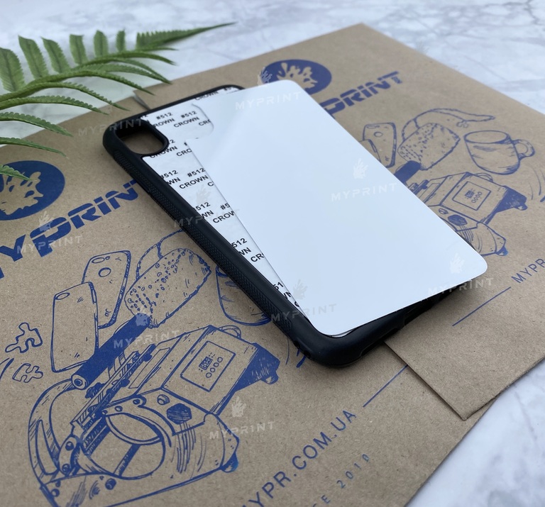 Чехол для сублимации 2D силиконовый (TPU) для iPhone XS Max черный (4392)  Чехол для сублимации 2D силиконовый (TPU) для iPhone XS Max черный (4392)