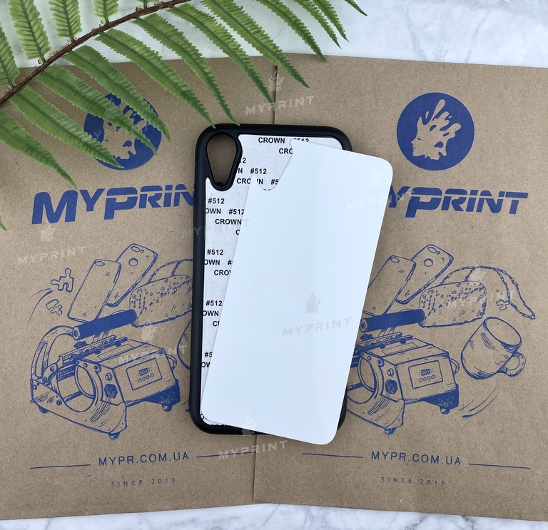 Чехол для сублимации 2D силиконовый (TPU) для iPhone XR черный (4411)  Чехол для сублимации 2D силиконовый (TPU) для iPhone XR черный (4411)