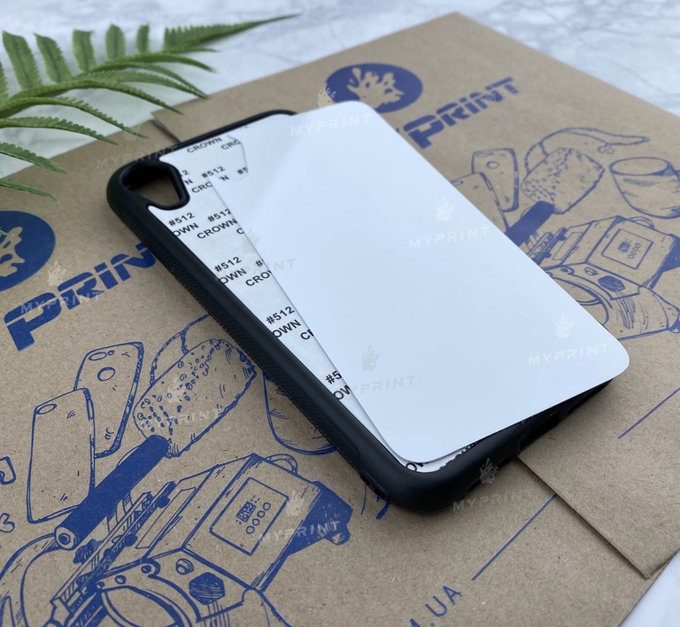 Чехол для сублимации 2D силиконовый (TPU) для iPhone XR черный (4411)  Чехол для сублимации 2D силиконовый (TPU) для iPhone XR черный (4411)