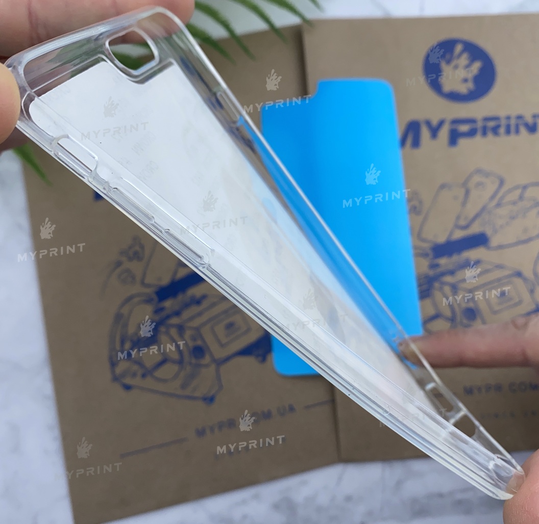 2D Silicone (TPU) Sublimation Case with Flexible Plate for iPhone 6 Plus / 6s Plus Transparent (4377) - фото 4 2D Silicone (TPU) Sublimation Case with Flexible Plate for iPhone 6 Plus / 6s Plus Transparent (4377) - фото 4 - Blanks for sublimation