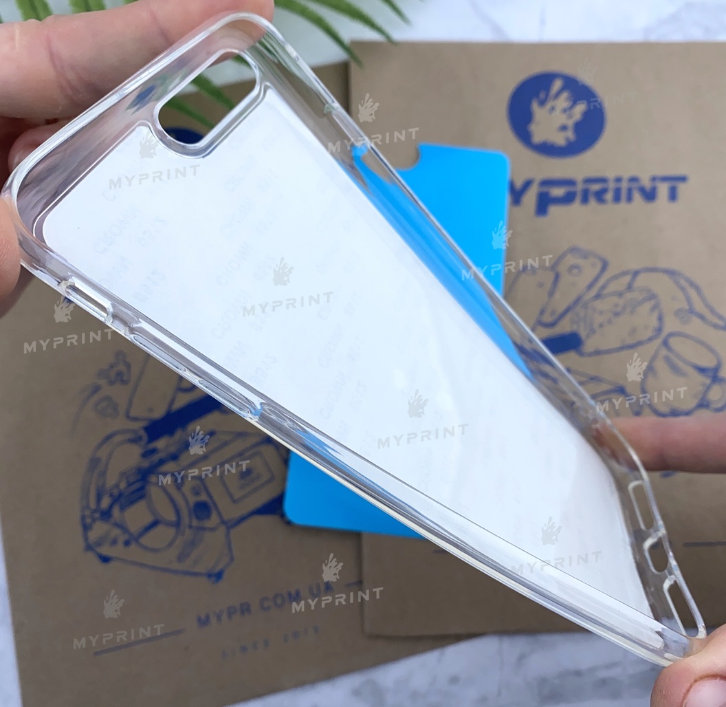 Sublimation case 2D silicone (TPU) with flexible plate for iPhone 7 Plus / 8 Plus transparent (4380) - фото 4 Sublimation case 2D silicone (TPU) with flexible plate for iPhone 7 Plus / 8 Plus transparent (4380) - фото 4 - Blanks for sublimation