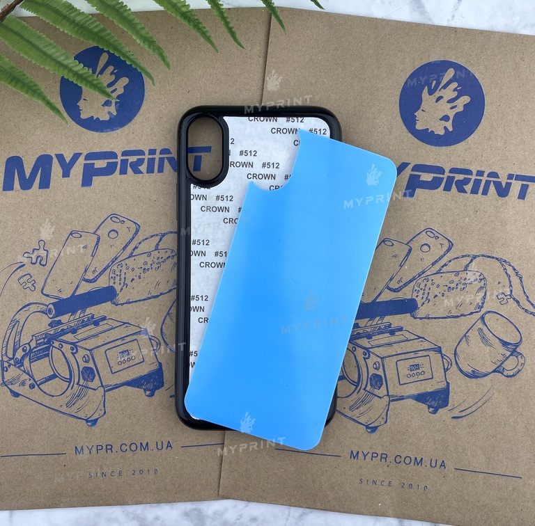 Чохол для сублімації 2D силіконовий (TPU) з гнучкою пластиною для iPhone X / XS чорний (4382)  Чохол для сублімації 2D силіконовий (TPU) з гнучкою пластиною для iPhone X / XS чорний (4382)