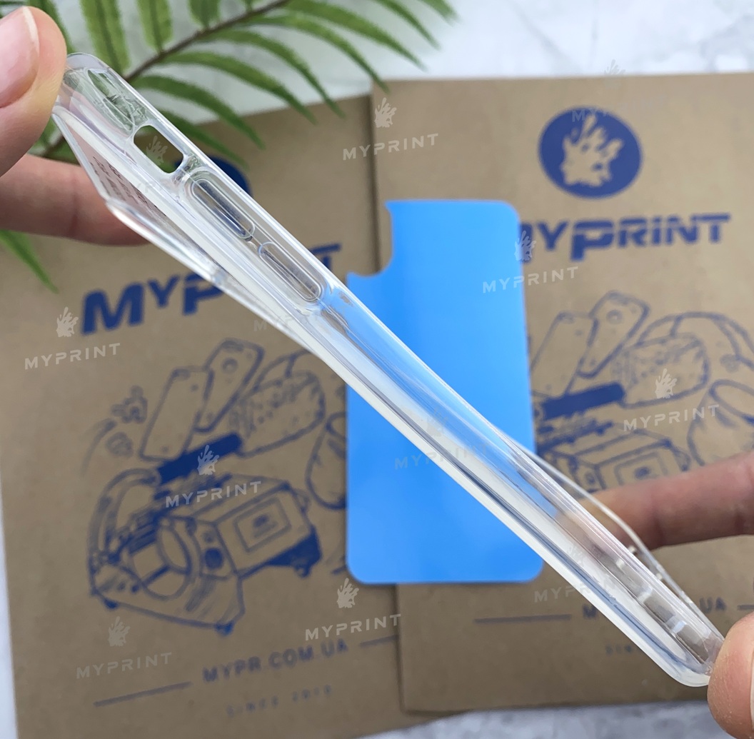 Sublimation case 2D silicone (TPU) with flexible plate for iPhone X / XS transparent (4383) - фото 3 Sublimation case 2D silicone (TPU) with flexible plate for iPhone X / XS transparent (4383) - фото 3 - Blanks for sublimation