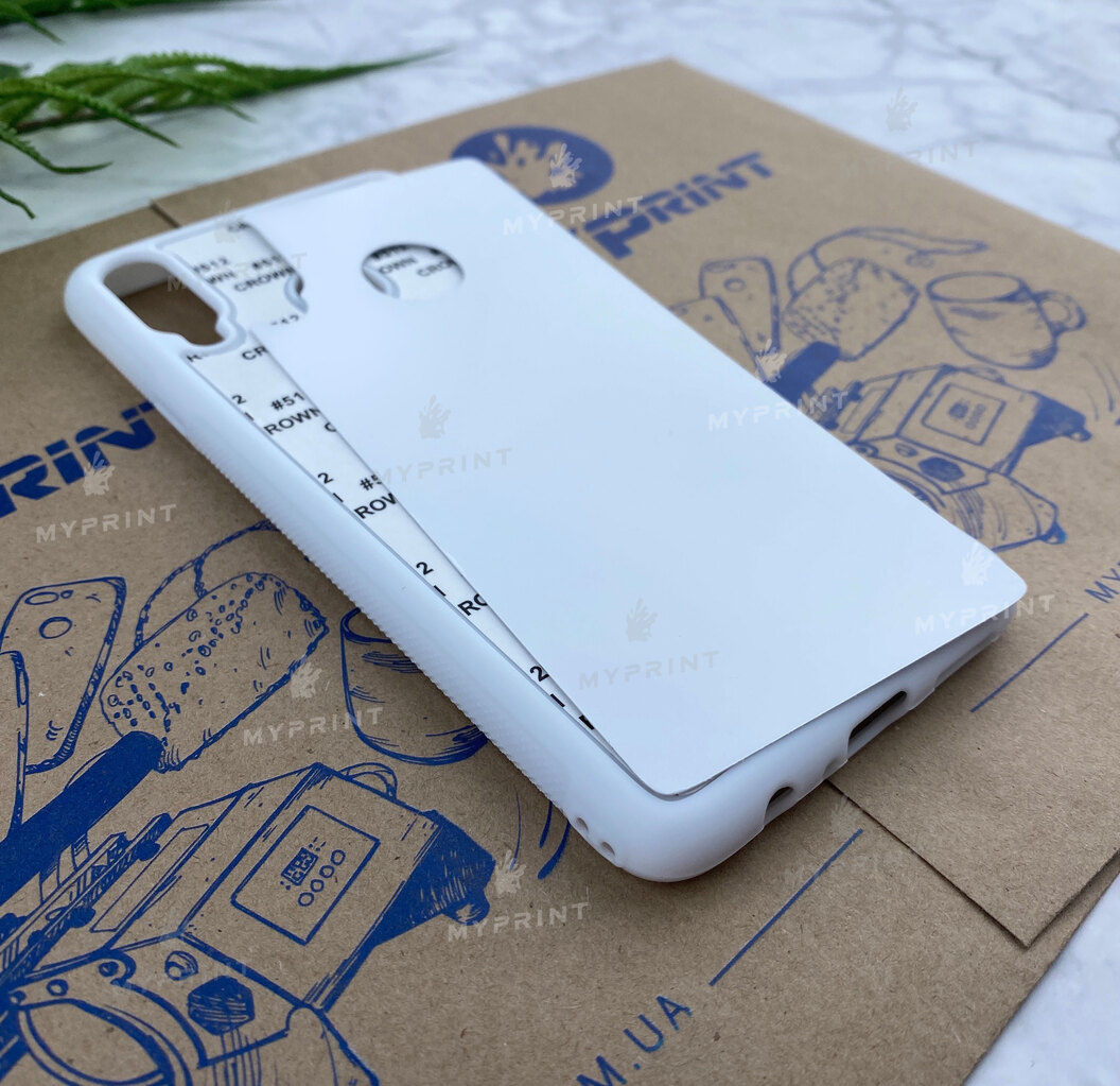 Чехол для сублимации 2D силиконовый (TPU) для Samsung A20s белый (6006) - фото 2 Чехол для сублимации 2D силиконовый (TPU) для Samsung A20s белый (6006) - фото 2 - Заготовки для сублимации