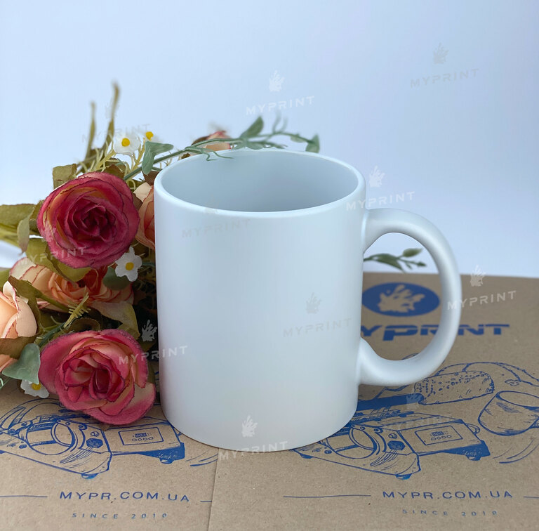 Кружка для сублимации белая матовая 11 Oz (330 мл) (6070)  Кружка для сублимации белая матовая 11 Oz (330 мл) (6070)