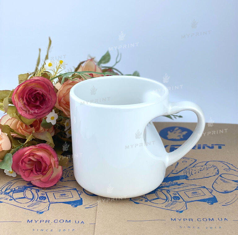 Кружка для сублимации белая в форме сердца 11 Oz (330 мл) (2061)  Кружка для сублимации белая в форме сердца 11 Oz (330 мл) (2061)