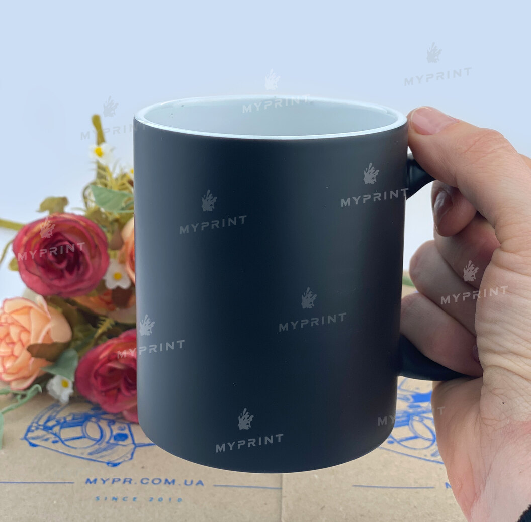 Chameleon Semi-Matte Black Sublimation Mug 11 Oz (330 ml) (2069) - фото 4 Chameleon Semi-Matte Black Sublimation Mug 11 Oz (330 ml) (2069) - фото 4 - Blanks for sublimation