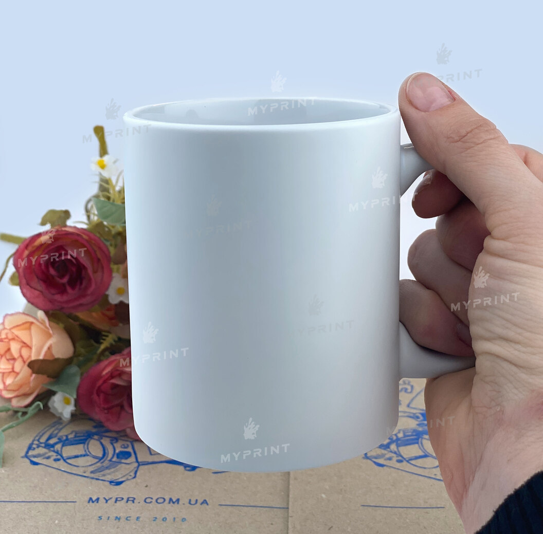Кружка для сублимации белая матовая 11 Oz (330 мл) (6070) - фото 3 Кружка для сублимации белая матовая 11 Oz (330 мл) (6070) - фото 3 - Заготовки для сублимации