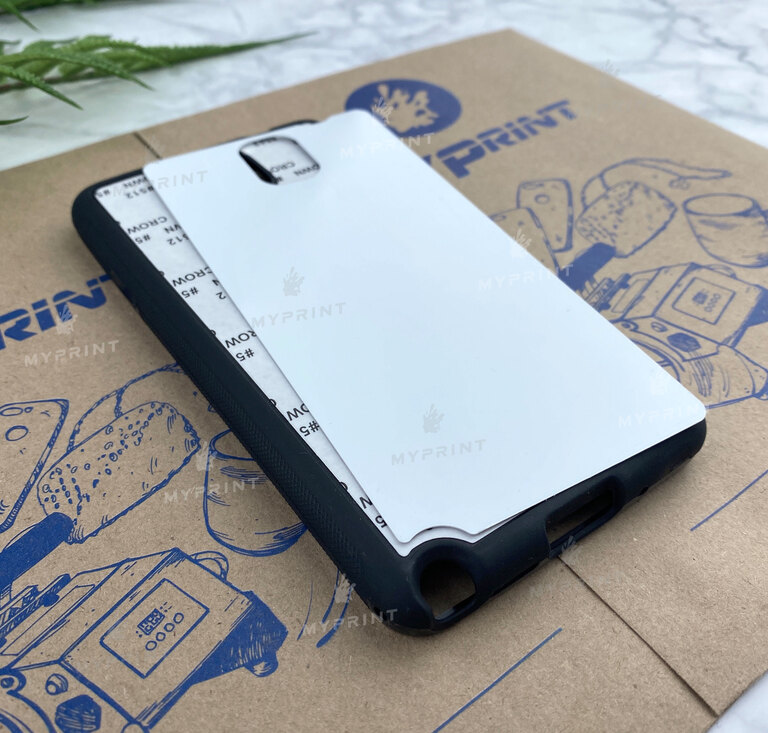 Чехол для сублимации 2D силиконовый (TPU) для Samsung Note 3 Черный (3662) 