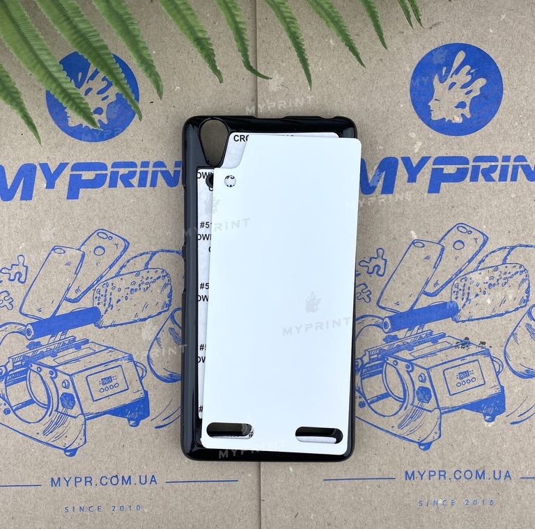 Чехол для сублимации 2D пластиковый (PC) для Lenovo A6000 черный (3182) 