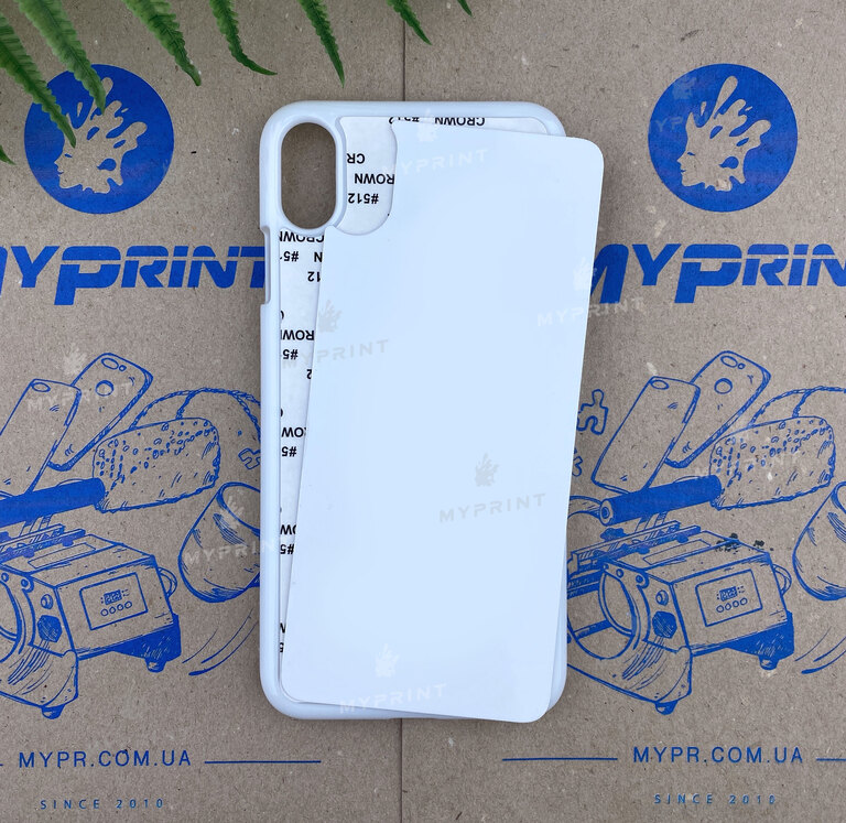Cover for sublimation 2D plastic (PC) for iPhone XS Max white (4418)  Cover for sublimation 2D plastic (PC) for iPhone XS Max white (4418)