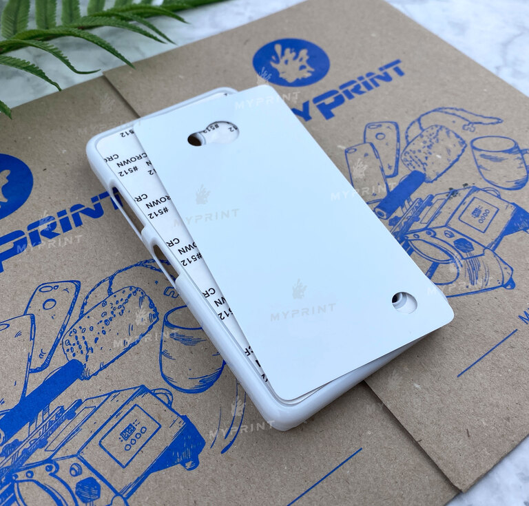 Чохол для сублімації 2D пластиковий (PC) для Nokia 640 білий (4014) 