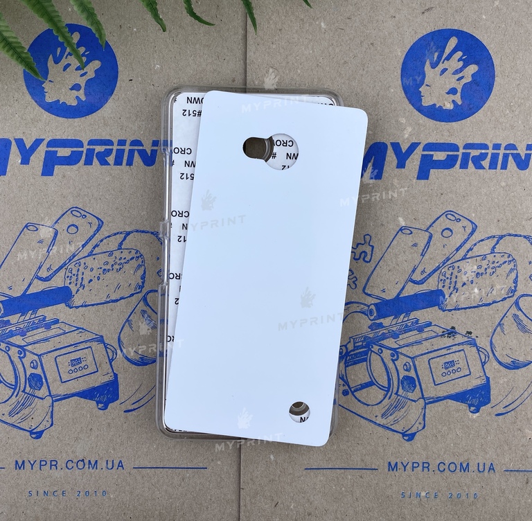 Cover for sublimation 2D plastic (PC) for Nokia 640 transparent (4015)  Cover for sublimation 2D plastic (PC) for Nokia 640 transparent (4015)