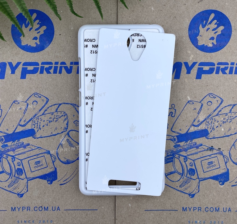 Чохол для сублімації 2D пластиковий (PC) для Xiaomi Redmi Note 2 білий (4049) 