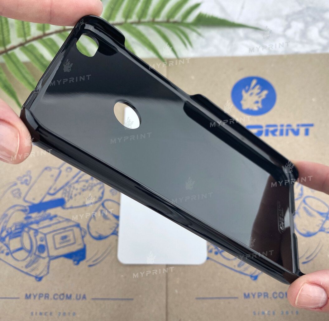 Чохол для сублімації 2D пластиковий (PC) для Huawei P8 Lite 2017 чорний (2418) - фото 4 - Заготовки для сублімації