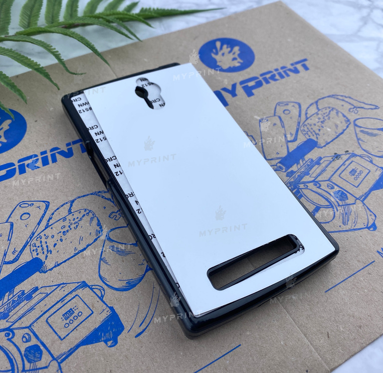 Чехол для сублимации 2D пластиковый (PC) для Oppo Find 7 черный (3294) 