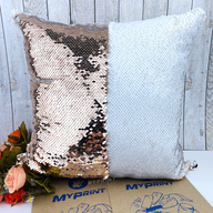 Pillow with sequins for sublimation square 40*40 cm champagne (5308) - фото 2 Pillow with sequins for sublimation square 40*40 cm champagne (5308) - фото 2 - Blanks for sublimation