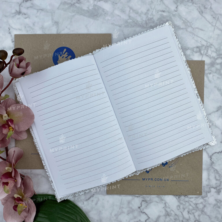 Sublimation notebook with sequins A5 white (5341)  Sublimation notebook with sequins A5 white (5341)