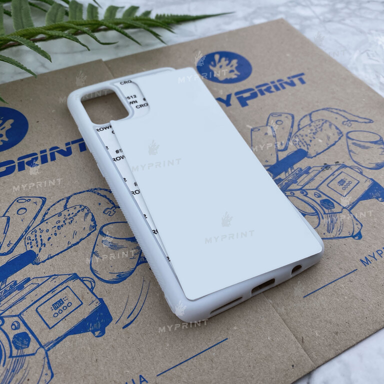 Чехол для сублимации 2D силиконовый (TPU) для Samsung A51 белый (6246)  Чехол для сублимации 2D силиконовый (TPU) для Samsung A51 белый (6246)