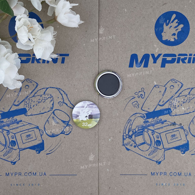 Заготовка для закатного магніту 32 мм (магнітний вініл) (0226)  Заготовка для закатного магніту 32 мм (магнітний вініл) (0226)