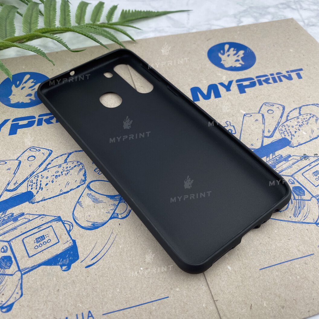 Чохол силіконовий для Samsung A21 чорний (6352) - фото 3 - Чохли для УФ друку