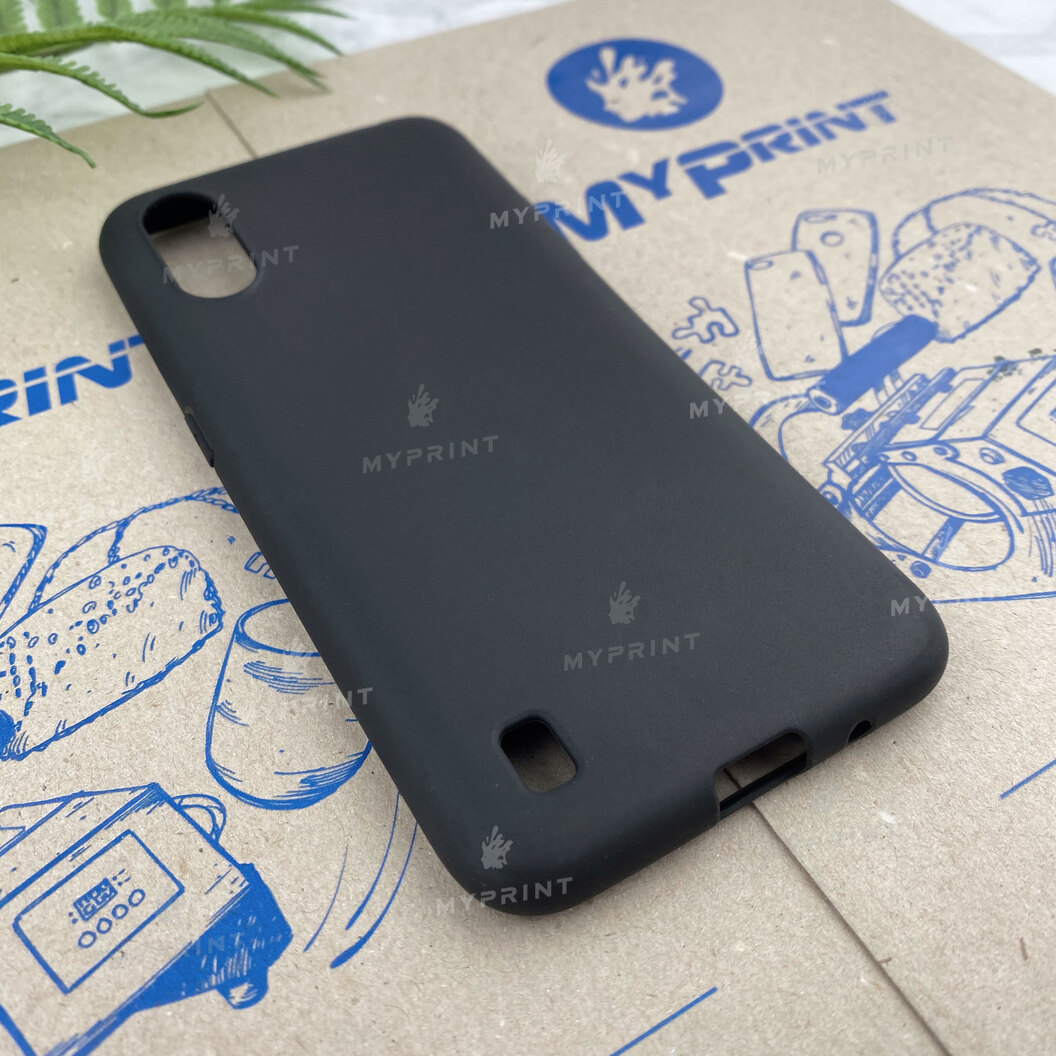 Чохол силіконовий для Samsung A01 / M01 чорний (6350) - фото 2 - Чохли для УФ друку