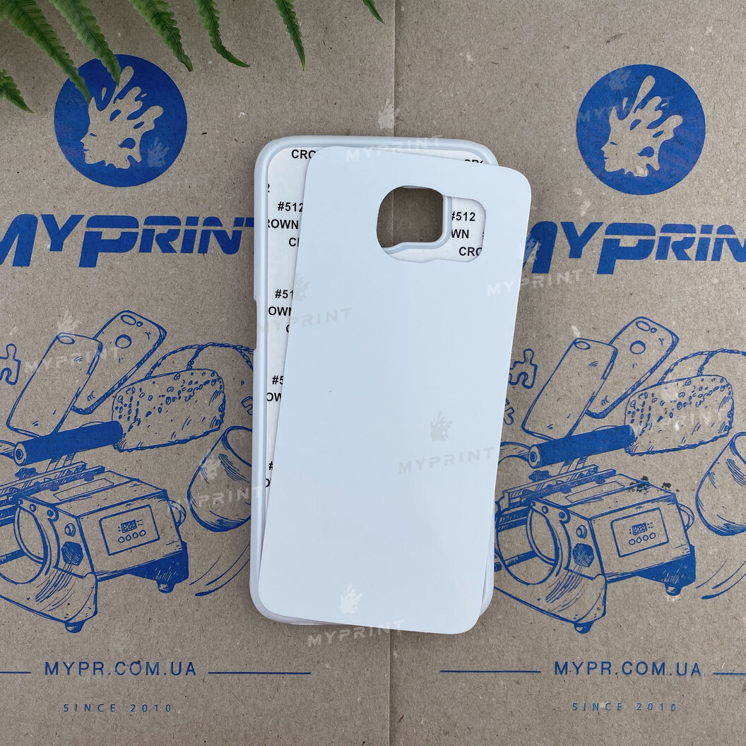 Cover for sublimation 2D plastic (PC) for Samsung S6 white (3307) - фото 1 - Blanks for sublimation