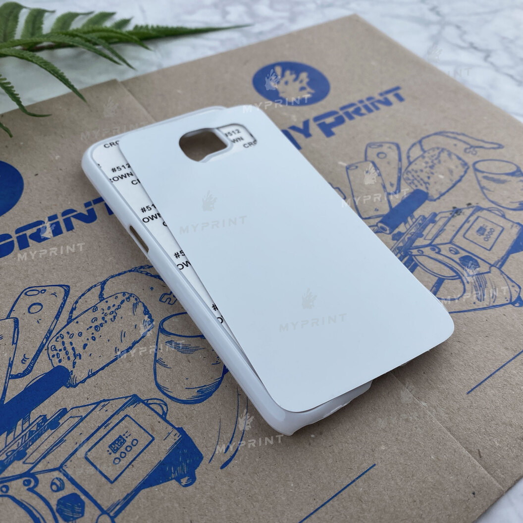 Cover for sublimation 2D plastic (PC) for Samsung S6 white (3307) - фото 2 - Blanks for sublimation